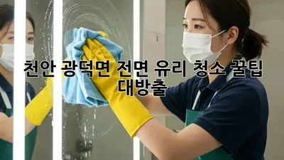 천안 광덕면 전면 유리 청소✨ 꿀팁 대방출! 💎